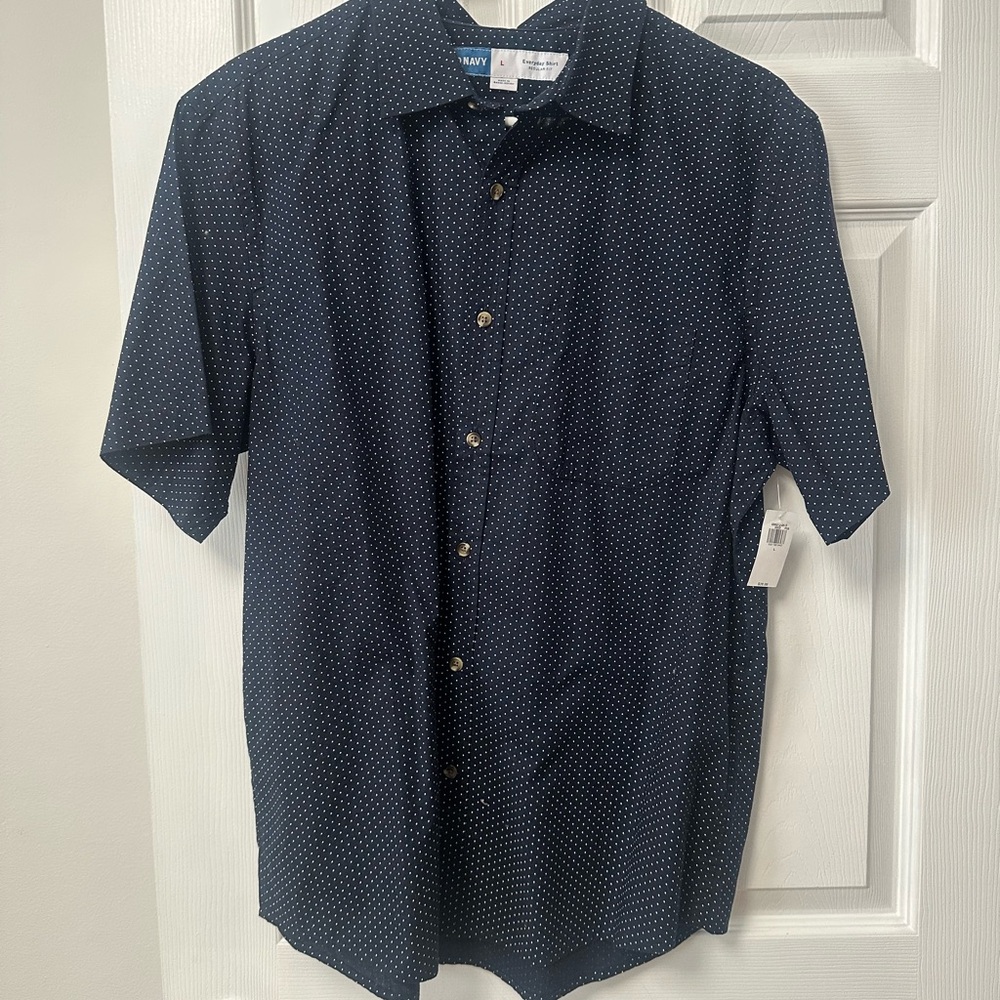 Old Navy Blue Casual Button Down Shirt